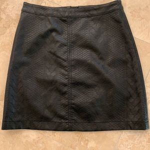F&F Black Faux Leather Mini Skirt